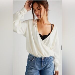 Free People Anyway Tee XS Ivory